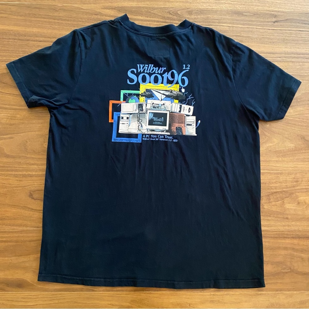 Vintage 1996 Wilbur Soot OS-1.2 Y2K Tech Graphic Tee XL